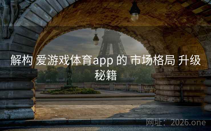 解构 爱游戏体育app 的 市场格局 升级秘籍