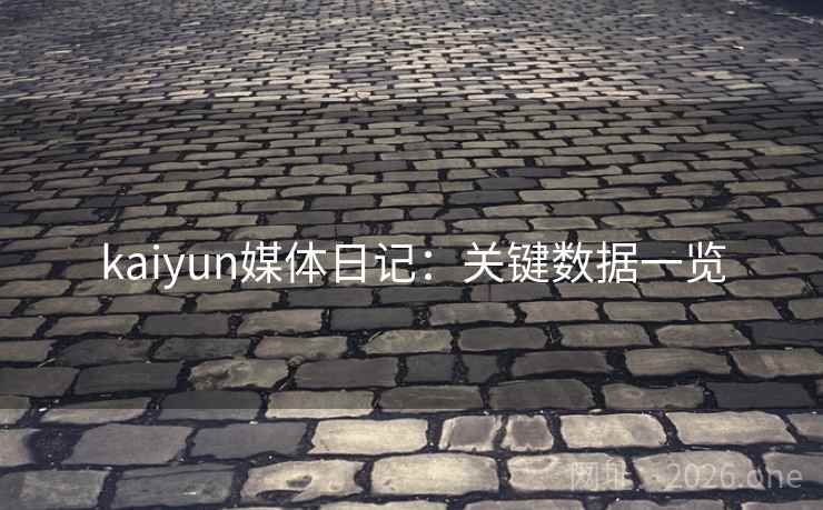 kaiyun媒体日记：关键数据一览